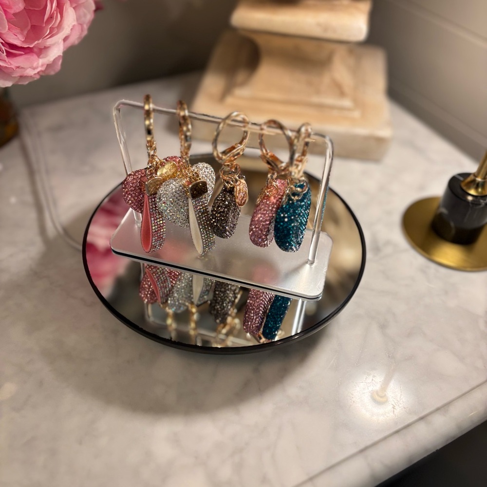 Sparkling double face Keychain Set with Gold Accents - Picture 10 of 10